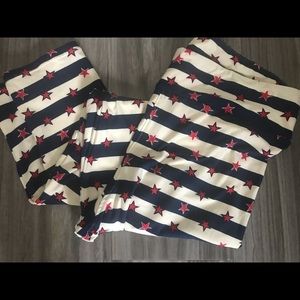 Lularoe TC leggings ❤️💙 Memorial Day July 4 nwot